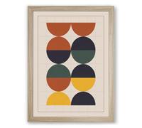 Colour Theory Cycles Geometric Framed Wall Art Print A4 (29.7×21cm) Oak, Wall Decor for Living Room, Bedroom, Office & Home, Ready to Hang, Art Gift