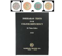 Colour Vision Test Book for Daltonism, 38 Plates for Color Deficiency Assessment, Includes Hidden Figures and Design for Medical Use
