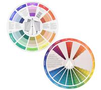 Colour Wheel - 2 Pack, 23cm Colour Wheel for Artist, Color Wheel, Color Mixing Guide - Large Gradient Colour Theory Palette for Painting, Makeup & Home Decorating
