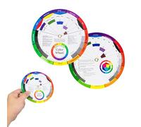 Colour Wheel, 2PCs Colour Wheel for Artist 14cm Compact Double Sided Colour Wheel Tool Makeup Blending Board Chart for Painting Drawing and Sketching Creative Colour Theory Educational Accessory