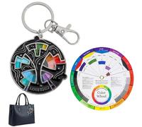 Colour Wheel Fidget Keyring: Rotating Emotions Keychain for Artists - Portable Colour Chart Inspired Spinner with Vibrant Colours for Creative Relaxation