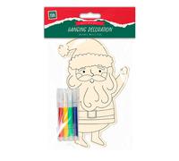 Colour Your Own Hanging Decoration 19cm x 12cm Assorted Festive Design