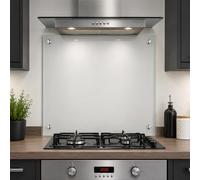 Colour2Glass Clear Toughened Glass Splashback for Kitchen, Tempered Heat-Resistant Glass Splashbacks with Polished Edges for Cooker and Hob Backsplash with Pre-Drilled Holes & Fixings - 100 x 70cm