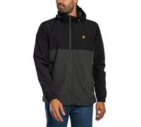 Lyle & Scott Colourblock Zip Through Jacket, Jet Black/Gunmetal - XL