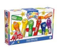 Colourblocks Paint Sticks For Kids - 6 Pack Colours - Twist & Paint, Mess-Free, Fast Drying Action, Easy Clean Up, Vibrant Colours, Multi-Surface, Creative Fun - With Character Toppers, For 3+
