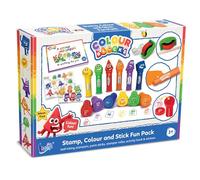 Colourblocks Stamp, Colour & Stick Fun Pack - For Hours of Creative Fun and Play - Includes Self-Inking Stampers, Paint Sticks, Stamper Roller, Activity Book and Sticker Sets For 3+