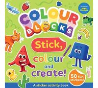 Colourblocks Stick, Colour & Create - Sticker Activity Book for Ages 3-6 - Learn Colours with Games and Puzzles from CBeebies