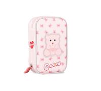 Colourbook - Pencil Case 1 Zip Coccolotti, Organization with Inner Flap, Complete Set 30+ Pieces, Classic Pink, modern