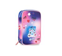 Colourbook - Pencil Case 1 Zip Coccolotti, Organization with Inner Flap, Complete Set 30+ Pieces, Love Light Blue, modern