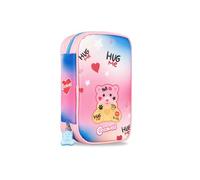 Colourbook - Pencil Case 1 Zip Coccolotti, Organization with Inner Flap, Complete Set 30+ Pieces, Love Pink, modern