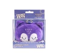 Colourbook Pocket Pets Plush Coin Purse, with Carabiner and Key Hook, Double Zip Pocket, 12 x 10.5 x 6 cm, 3 Variants, purple, modern