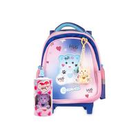 Colourbook - Trolley Coccolotti nursery backpack, trolley backpack, contains a Love&Bell cocochon, extendable handle, dimensions 38 x 25 x 12, Official Licensee, Love Blue, M, Casual