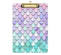 Coloured Acrylic Clipboard A4 Clipboard Folder Plastic Sturdy Writing Board for Student Kid Nurses Lawyers School Office Essentials Standard Letter Size 9x12.5 Inch with Low Profile Metal Clip