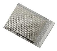 Coloured Bubble Envelopes Silver Metallic - 324 x 230mm C4 Takes A4. 25 Shiny Bubble Lined Bags, Strong & Protective. Padded Peel & Seal Mailers Ideal As Promotion Or Gift Packaging. Royal Mail Large Letter Size. Lightweight, Puncture & Water Resistant