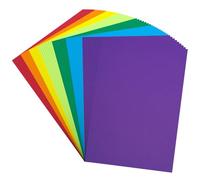 Coloured Card Stock A4, 105 Sheets 180GSM Origami Paper, 7 Colours Classic Rainbow Pack for Kids, Colour Paper A4 for Crafts, Rainbow Paper for Students,Cutting DIY (21 x 29.7 cm)