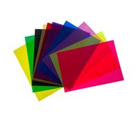 Coloured Cellophane - Primary Colour Filters A4, Coloured Light Filters, Thermal Insulation, Transparent Coloured Film for Lights, Shopping Mall Glass Decoration, Artig