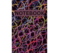 COLOURED CIRCLESTRIPS FRAMES THEME DESIGN NOTEBOOK: Vibrant Circle Patterns with Black Background Themed Design Notepad Journal - 6 X 9 INCHES - 150 PAGES