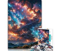 Coloured Clouds And Storms 1000 Piece Jigsaw Puzzles for Teenagers Gifts,Help The Brain Exercise Addictive Toys to Cultivate Patience Suitable for Couples 75x50cm