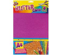 Coloured Craft Glitter Card - Art School Design A4 Glitter