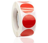 Coloured Dot Stickers 500 Pcs 25mm Red Self Adhesive Circle Sticky Dot Labels Round Coding Stickers Labels Glossy Paper Stickers for DIY Crafts Gift Bags Cards Envelope