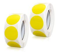 Coloured Dot Stickers Round Color Coding Dot Labels 1 Inch 25mm Self Adhesive Circle Stickers Sticky Labels Yellow