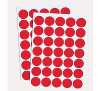 Blick Labels, Fluorescent Red, Self Adhesive Stickers, Coloured Dot, Circles, 13mm, 140 Labels, for Home, Office, Family, School, Holiday Calendar Organising, Planner, Rewards Chart, Colour Coding