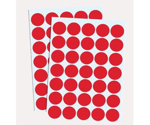 Coloured Dot Stickers Round Self Adhesive Labels Red 20 bags of 140 labels Blick