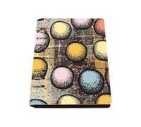 Coloured Dotted Balls Notebook, Pu Leather A5 Notebooks, Lined Paper School Notebook 180Pages/90Sheets, Workbook for Meeting, Notepad for Writing, Revision Supplies Women Man