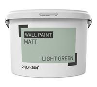 Coloured Emulsion Paint Green Matt Wall & Ceiling Emulsion Paint, 2.5L