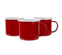 Coloured Enamel Mugs - 375ml - Pack of 12 Argon Tableware Red One Size