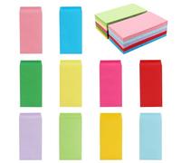 Coloured Envelopes - Set of 100 Colourful Envelopes, Mini Paper Envelopes, Printable Stationery Accessories, Creative Craft Paper Holder, Invitation Photos, Postcards for Use for Weddings, Pa