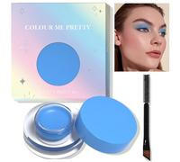 Coloured Eyebrow Pomade, Sky Blue Eyebrow Tint Eyeliner Cream Eye Shadow Makeup, Waterproof Face Body Paint with Brush, Highly Pigmented Long Lasting Halloween Party Makeup