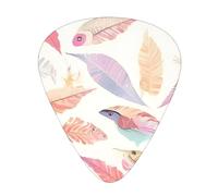 Coloured feathers Wear-resistant guitar picks, thin, medium, heavy, 12 pieces of guitar picks, suitable for guitar, bass, electric guitar, ukulele,