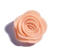 Coloured Felt Colored Felt Pad 10PCS 4CM Decorative Nonwovens Rose Flowers for Wedding Embellishment Artificial Flower for Home Garden(Peachpuff)