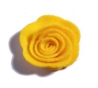 Coloured Felt Colored Felt Pad 10PCS 4CM Decorative Nonwovens Rose Flowers for Wedding Embellishment Artificial Flower for Home Garden(Yellow)
