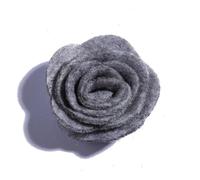 Coloured Felt Colored Felt Pad 10PCS 4CM Decorative Nonwovens Rose Flowers for Wedding Embellishment Artificial Flower for Home Garden(Gray)