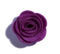 Coloured Felt Colored Felt Pad 10PCS 4CM Decorative Nonwovens Rose Flowers for Wedding Embellishment Artificial Flower for Home Garden(Purple)