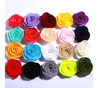 Coloured Felt Colored Felt Pad 10PCS 4CM Decorative Nonwovens Rose Flowers for Wedding Embellishment Artificial Flower for Home Garden(Multi)