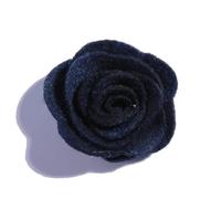 Coloured Felt Colored Felt Pad 10PCS 4CM Decorative Nonwovens Rose Flowers for Wedding Embellishment Artificial Flower for Home Garden(Deep Blue)