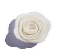 Coloured Felt Colored Felt Pad 10PCS 4CM Decorative Nonwovens Rose Flowers for Wedding Embellishment Artificial Flower for Home Garden(Ivory)