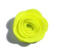 Coloured Felt Colored Felt Pad 10PCS 4CM Decorative Nonwovens Rose Flowers for Wedding Embellishment Artificial Flower for Home Garden(Lime)