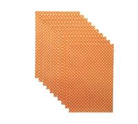Coloured Felt Colored Felt Pad,Printed Craft Felt Fabric, 1-1.4MM Thick 20X30CM for Handmade Projects 15pcs(Orange Dots)