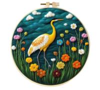 Coloured Felt Colored Felt Pad Wool Embroidery Kit Creative DIY Flower Tree Wool Needle Painting Picture DIY Kit Craft Ideas Gift(MZH-294-2020-XP)