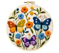 Coloured Felt Colored Felt Pad Wool Embroidery Kit Creative DIY Flower Tree Wool Needle Painting Picture DIY Kit Craft Ideas Gift(MZH-280-2020-XP)