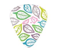 Coloured foliage lines Guitar picks in thin, medium, and thick sizes, 12-piece set, suitable for electric guitar and various instruments