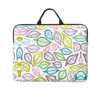 Coloured foliage lines Print 14in Laptop Case Sleeve Bag, Portable Handle for Business Trip, Commuting, Fits Notebook & Tablet