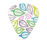 Coloured foliage lines Printed guitar picks - three thicknesses: thin, medium and thick, suitable for electric guitar, bass and ukulele.