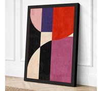 Coloured Forms in Motion Canvas Wall Art Print 18x12 Inch (46 x 30 cm)