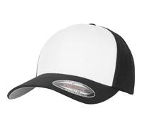 Coloured Front Mesh Trucker Cap Flexfit by Yupoong Black L/XL