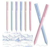 Coloured Gel Pens - 6 Vibrant Ink Markers Fluid Stationery Set | Drawing Note That Take Travel Study in Travel Classroom Office College Meeting Art Supplies